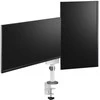 Laikiklis NEOMOUNTS SCREEN STALO MONTAVIMAS DVIEJIEMS MONITORIAMS, Baltas (CLAMP+GROMMET)