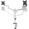 Laikiklis NEOMOUNTS SCREEN STALO MONTAVIMAS DVIEJIEMS MONITORIAMS, Baltas (CLAMP+GROMMET)
