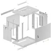 Lanberg 19" 9U 600x450 Wandgehäuse Metalltür (FlatPack) grau