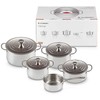 „Le Creuset“ 3 sluoksnių puodų rinkinys, 5 dalių, 5 dalių, iš nerūdijančio plieno