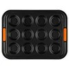 Kepimo Forma - Le Creuset Muffin Forma iš Anglies Plieno, Neprideganti, 12 Puodelių, 240°C