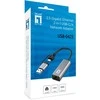 Level One Adapteris USB LevelOne RJ-45 - USB-C + USB-A Sidabrinė (USB-0423)