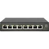 Šakotuvas Level One Carruzzo LevelOne GES-2108P tinklo komutatorius Valdomas L2 Gigabit Ethernet (10/100/1000) Maitinimas per Eternetą (PoE) Juoda