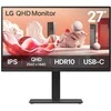 Monitorius LG | 27BA75QB-B | 27 " | IPS | 16:9 | 100 Hz | 5 ms | 2560 x 1440 pikselių | 280 cd/m² | HDMI jungtys quantity 1 | Juodas