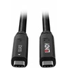 USB Kabelis - LINDY USB 3.2 10Gbps ir DP 1.4 Type C Hibridinis Laidas (4 juostos), 10Gbps, 4K144Hz, 60W, 15 m, Juodas