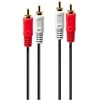 Kabelis Lindy RCA (Cinch) x2 - RCA (Cinch) x2 5m juoda (35663)