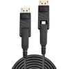 Pluoštinis Optinis Kabelis - LINDY Pluoštinis Optinis Hibridinis Mini DisplayPort 1.4 Kabelis, 7680x4320@60Hz, 20 m, Juodas