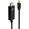 Adapteris - LINDY Mini DisplayPort į HDMI Kabelis, 4096x2160@60Hz, 3 m, Juodas