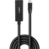 USB Prailginimo Laidas - LINDY USB 3.2 Type C Aktyvus Prailginimo Laidas, M/F, 10Gbps, Duomenų Perdavimas, 5 m