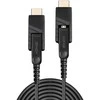 HDMI Laidas - LINDY Šviesolaidinis Hibridinis Micro-HDMI 4K60 Laidas, 18Gbps, Atsparus Micro-HDMI, HDMI, DVI, 10 m, Juodas