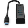 USB Hub - LINDY USB 3.0 Hub, 4 Jungtys, Juodas