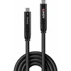 USB Laidas - LINDY USB 3.2 10Gbps ir DP 1.4 Type C Hibridinis Kabelis (4 juostos), 10Gbps, 4K144Hz, 60W, 10 m, Juodas