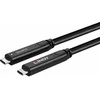 USB Laidas - LINDY USB 3.2 10Gbps ir DP 1.4 Type C Hibridinis Kabelis (4 juostos), 10Gbps, 4K144Hz, 60W, 10 m, Juodas
