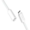 LogiLink USB 2.0 Type-C cable, C/M to C/F, 480 Mbps, 100W, baltas, 1 m