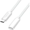 LogiLink USB 2.0 Type-C cable, C/M to C/F, 480 Mbps, 100W, baltas, 1 m