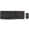 Klaviatūra ir pelė Kit Logitech MK120, su laidu, USB, QWERTZ, Juodas, Pelė Included