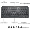 Minimalistinė Belaidė Klaviatūra su apašvietimu Logitech MX Keys Mini, Grafito spalvos, Šveicarų (Qwertz) išdėstymas