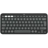 Belaidė klaviatūra Logitech PEBBLE KEYS 2 K380S, Grafito spalvos, Išdėstymas: US tarptautinis (Qwerty)