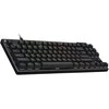 Logitech PRO X TKL RAPID Juodas . Kabelgebundene Gaming-Klaviatūra. Magnetische Analog-Switches. Rapid-Trigger. LIGHTSYNC RGB