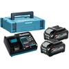 Makita Akumuliatorių ir kroviklio komplektas XGT®, 40Vmax 191J97-1 XGT® • 40Vmax • 2vnt 4.0Ah • DC40RA