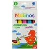 Malinos Malinos Airbrush Pens Magic Teddy 5 spalvos + trafaretas 5+