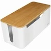 LOGILINK KAB0075 Kabelių dėžutė 320x140x130 mm baltas su bambukiniu dangteliu
