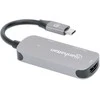 Adapteris AV Manhattan MANHATTAN USB-C į HDMI 3-in-1 prijungimo keitiklis USB 3.2 Type-C Vyriškas į HDMI 4K60Hz USB-A 5 Gbit/s ir USB-C maitinimo tiekimas 100W