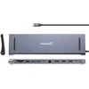 Manhattan MH 190305 11 viename USB (3.2) tipo C prijungimo stotis su trigubu monitoriumi, kelių prievadų