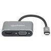 Adapteris AV Manhattan Manhattan Hub Adapteris USB-C 3.2 na 4K HDMI VGA USB-A USB-C PD 87W