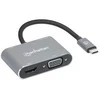 Adapteris AV Manhattan Manhattan Hub Adapteris USB-C 3.2 na 4K HDMI VGA USB-A USB-C PD 87W