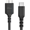 MediaRange Kabelis do ładowania Micro-B na USB-C USB 3.0 0,5m juoda