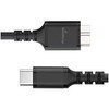 MediaRange Kabelis do ładowania Micro-B na USB-C USB 3.0 0,5m juoda