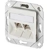 Metz Connect Anschlussdose C6Amodul 2 Port 270 UPk reinweiss