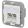 METZ CONNECT Anschlussdose E-DAT C6A LSA++ 2 Port UPk verkehrswei