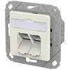 METZ CONNECT Anschlussdose E-DAT C6A LSA++ 2 Port UPk reinwei