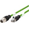 Metz Connect Metz Kabelis połączeniowy CONNECT M12 męski-RJ45 męski, 8-stykowy kodowany X, 2 m (142M2X15020)