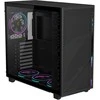 „GIGABYTE AC400G“ kompiuterio korpusas, pilno dydžio grūdinto stiklo šoninis skydelis su 2xUSB 3.0 iš anksto įdiegtais, 4 ARGB ir PWM ventiliatoriais, ATX/M-ATX/Mini-ITX