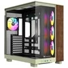 Thermaltake View 380 XL WS ARGB , Tower-case - lightgreen/holz, Tempered Glass x 2, Holzstruktur