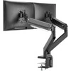 Assmann Electronic DIGITUS dvigubos dujinės spyruoklės Monitorius stalinis laikiklis 2x 35 colių 2x15 kg max juodas