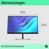 Hewlett Packard (HP) HP E22 G5 FHD monitorius – 21,5 colio 1920x1080 FHD 250 nitų 75 Hz AG, IPS, HDMI/DisplayPort, 4x USB-A, reguliuojamas aukštis / pakreipimas / pasukamas / pasukamas, 3 metai
