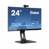 Monitorius „IIYAMA XUB2490HSUH-B1“ 24 colių ETE IPS vaizdo kamera su 1920 x 1080 „Windows Hello“ vaizdo kamera, 1080P automatinis fokusavimas, 15 cm aukščio reguliavimas, stovas, 4 ms, šviesa 250 cd/m2.