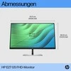 Hewlett Packard (HP) HP E27 G5 FHD monitorius – 27 colių 1920x1080 FHD 300 nitų 75 Hz AG, IPS, HDMI/DisplayPort, 4x USB-A, reguliuojamas aukštis / pakreipimas / pasukamas / pasukamas, 3 metai