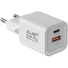 Allnet Z ALLNET Ersatznetzteil QC USB-C PD GaN įkroviklis Power Supply45Watt 1x USB Typ-A QC 1x USB Typ-C**EU PLUG**