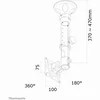 Neomounts Newstar FPMA-C025 lubinis plokščiųjų ekranų laikiklis 76,2 cm (30") Juoda