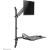 Laikiklis NEOMOUNTS WALL MOUNTED SIT-STAND WORKSTATION (SCREEN, KEYBOARD &amp; MOUSE)