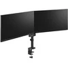Laikiklis NEOMOUNTS SCREEN STALO MONTUVAS DVIEM EKRANAMS, Juodas (CLAMP+GROMMET)