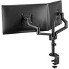 Laikiklis NEOMOUNTS SCREEN STALO MONTUVAS DVIEM EKRANAMS, Juodas (CLAMP+GROMMET)