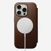 Dėklas Nomad Modern Leather Folio iPhone 16 Pro Brown