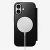 Dėklas Nomad Modern Leather Folio, juodas - iPhone 17