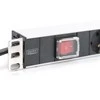 Assmann Electronic DIGITUS 19inch Outlet stripe 7x su įjungimo/išjungimo jungikliu juodas 16A 4000W Alu
